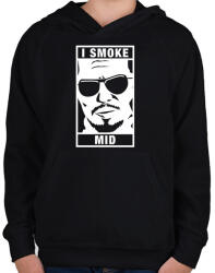 printfashion I Smoke Mid - Gyerek kapucnis pulóver - Fekete (1715005)