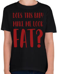 printfashion Does this baby make me look fat? - Gyerek póló - Fekete (7054569)