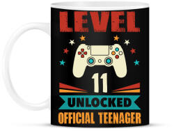 printfashion 11 éves gamer - Bögre - Fekete (1449547)