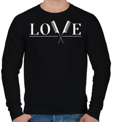 printfashion Love - Fodrász (white) - Férfi pulóver - Fekete (7316487)