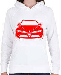 printfashion Alfa Romeo 159 005 - Női kapucnis pulóver - Fehér (13004686)
