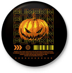 printfashion Pumpkin - Kitűző, hűtőmágnes - Fekete (14717347)