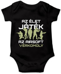 printfashion Az airsoft vérkomoly - Baba Body - Fekete (15531050)