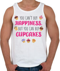 printfashion You can't by happiness - Férfi atléta - Fehér (7246270)