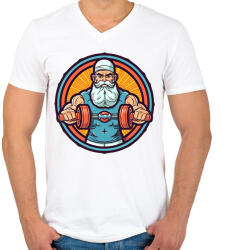 printfashion Sport - Férfi V-nyakú póló - Fehér (15099122)