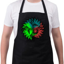 printfashion trio mandala - Kötény - Fekete (4935966)