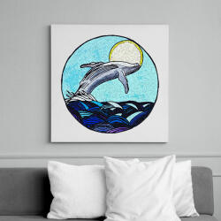 printfashion humpbackv2 - Vászonkép - Fehér (6636317)