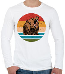 printfashion Medve - Férfi hosszú ujjú póló - Fehér (6102042)