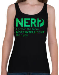 printfashion Nerd - Női atléta - Fekete (626604)