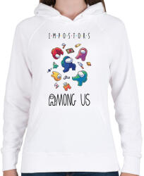 printfashion Among us - impostors among us - Női kapucnis pulóver - Fehér (4244612)