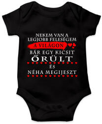 printfashion A legjobb feleségnek a világon - Baba Body - Fekete (2637624)