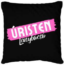 printfashion Úristen Lánybúcsú - Párnahuzat, Díszpárnahuzat - Fekete (12012459)