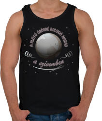 printfashion Bolygó marad a szívemben - Férfi atléta - Fekete (9726727)