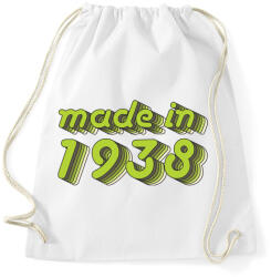 printfashion made-in-1938-green-grey - Sportzsák, Tornazsák - Fehér (479121)