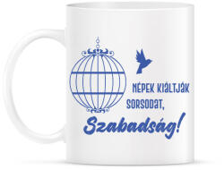 printfashion Radnóti Miklós - Népek kiáltják sorsodat - Bögre - Fehér (6613729)