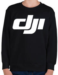 printfashion Dji logo - Gyerek pulóver - Fekete (2101465)