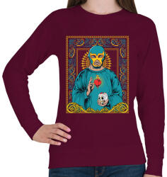 printfashion Prédikátor - Női pulóver - Bordó (202102)