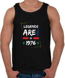 printfashion Legends are born in 1976 - Férfi atléta - Fekete (14660304)