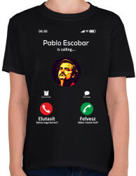 printfashion Escobar magyar feketére - Gyerek póló - Fekete (12588608)