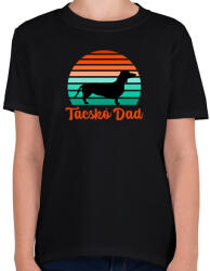 printfashion Tacskó Dad - Gyerek póló - Fekete (11501740)