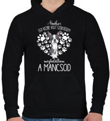 printfashion Megtaláltam a mancsod - Boston Terrier - Férfi kapucnis pulóver - Fekete (5455260)