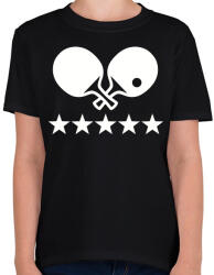 printfashion PingPong - Gyerek póló - Fekete (2142055)