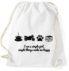 printfashion simlpe things - Sportzsák, Tornazsák - Fehér (2924536)