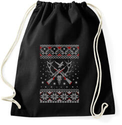 printfashion Vadász karácsony - Sportzsák, Tornazsák - Fekete (463048)