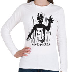 printfashion Noctiphobia - Női hosszú ujjú póló - Fehér (5483745)