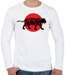 printfashion Tiger - Férfi hosszú ujjú póló - Fehér (2488806)
