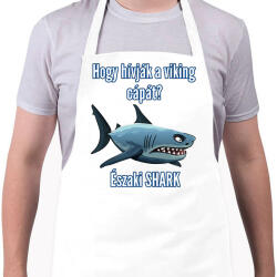 printfashion északi shark - Kötény - Fehér (4913246)