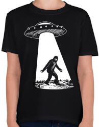 printfashion UFO-s Nagyláb - Gyerek póló - Fekete (8749218)