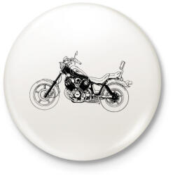 printfashion Yamaha Virago 2 - Kitűző, hűtőmágnes - Fehér (6162885)