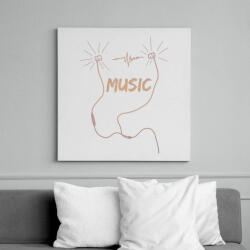 printfashion music - Vászonkép - Fehér (6634391)