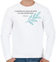 printfashion Dalai Láma - 2 - Férfi pulóver - Fehér (13872952)