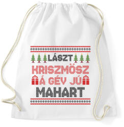 printfashion Lászt kriszmösz karácsonyi mintás fehér póló - Sportzsák, Tornazsák - Fehér (10943385)