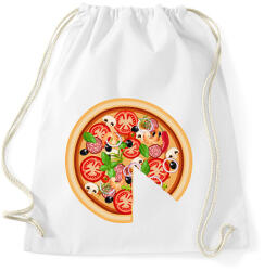 printfashion pizza dad - Sportzsák, Tornazsák - Fehér (2025683)