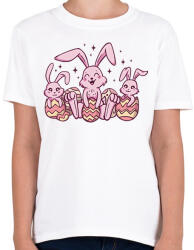 printfashion Húsvéti nyuszik - Gyerek póló - Fehér (9440051)