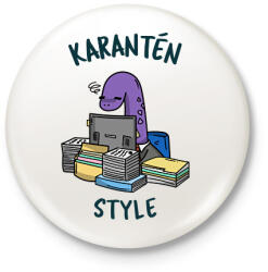 printfashion KARANTEN - Kitűző, hűtőmágnes - Fehér (10759989)