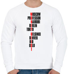 printfashion Bella Ciao - Nagy Pénzrablás - Money Heist - La Casa de Papel - Férfi pulóver - Fehér (5730447)
