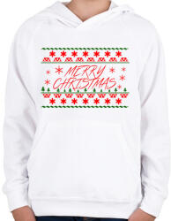 printfashion Merry christmas - Gyerek kapucnis pulóver - Fehér (11329526)
