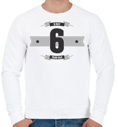 printfashion b-day-06-dark-lightgrey - Férfi pulóver - Fehér (505466)
