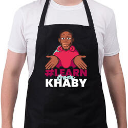 printfashion Learn from Khaby - Kötény - Fekete (5229811)