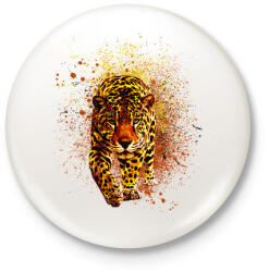 printfashion leopard abstrakt - Kitűző, hűtőmágnes - Fehér (3083503)