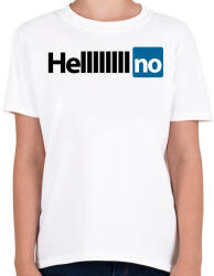 printfashion HELL NO - Gyerek póló - Fehér (2118561)