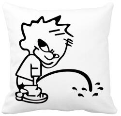 printfashion pee boy - Párnahuzat, Díszpárnahuzat - Fehér (2963125)