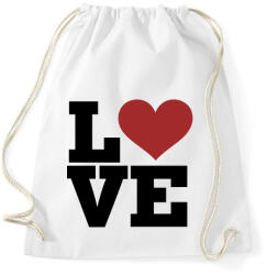printfashion LOVE - Sportzsák, Tornazsák - Fehér (1270736)