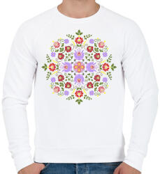 printfashion Magyaros motívum - Férfi pulóver - Fehér (11629200)