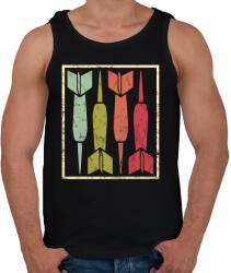 printfashion Retro darts - Férfi atléta - Fekete (1055467)