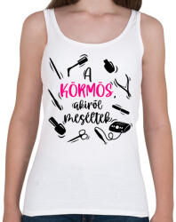 printfashion Műkörmös, Műköröm, Körmös, Köröm - Női atléta - Fehér (10969416)